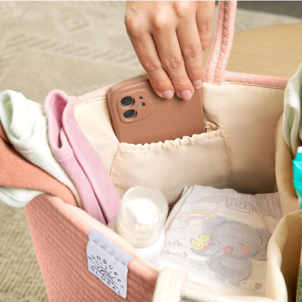Diaper Caddy Organizer - Baby Shower Gifts - Newborn Essentials Must Haves - New Mommy Essentials - Boy or Girl Nursery Décor - Bed Caddy - Car Organizers and Storage.