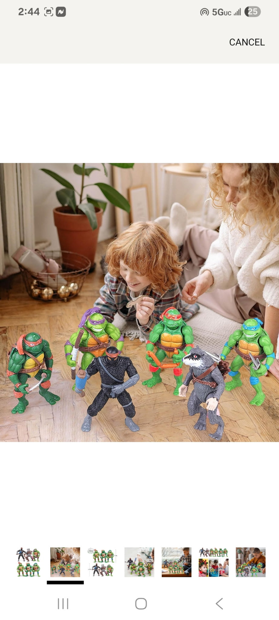 4.7" Turtles Action Figures 6PCS Figure Bundle Toys Collection Birthday for Kids