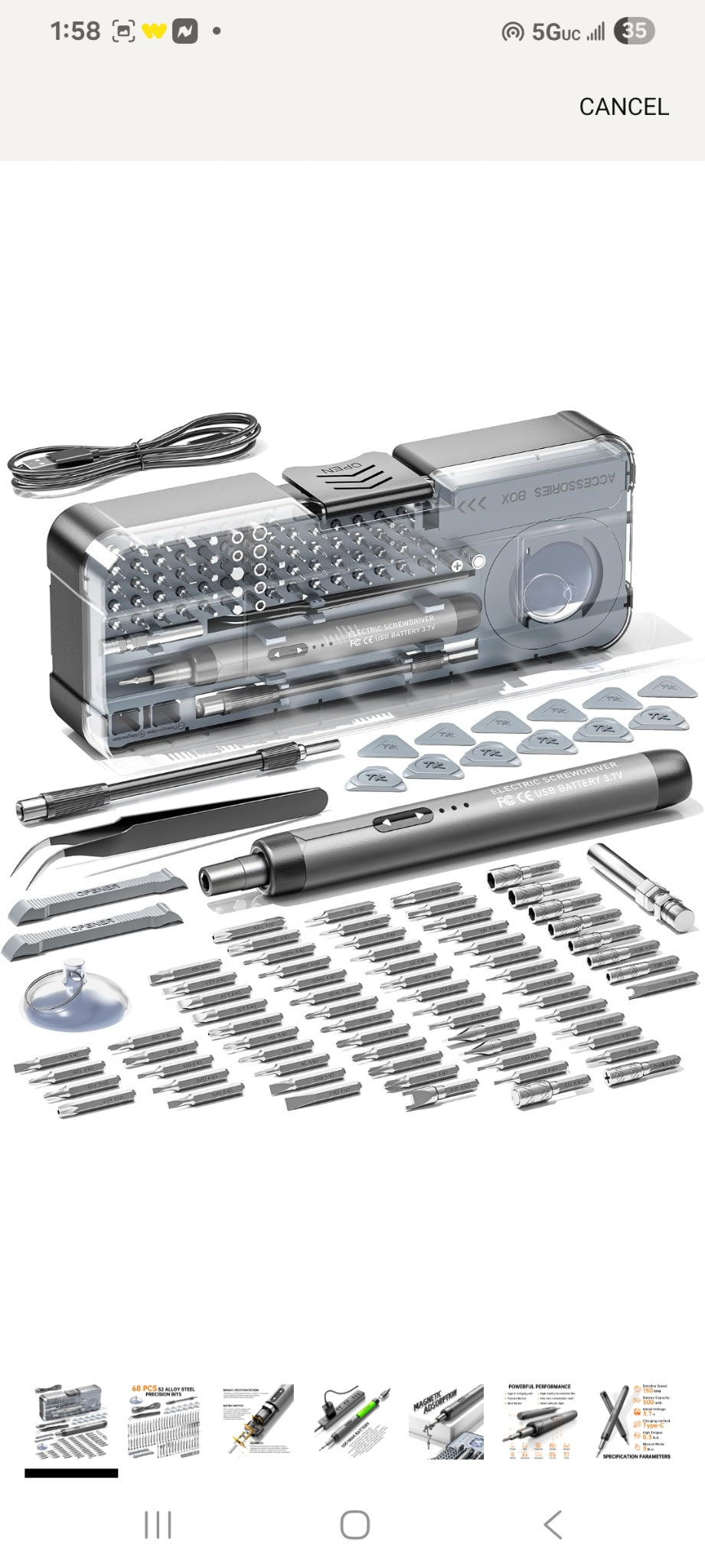 88-IN-1 Mini Electric Screwdriver Set is a comprehensive electric precision tool kit designed for electronics repair and DIY projects.