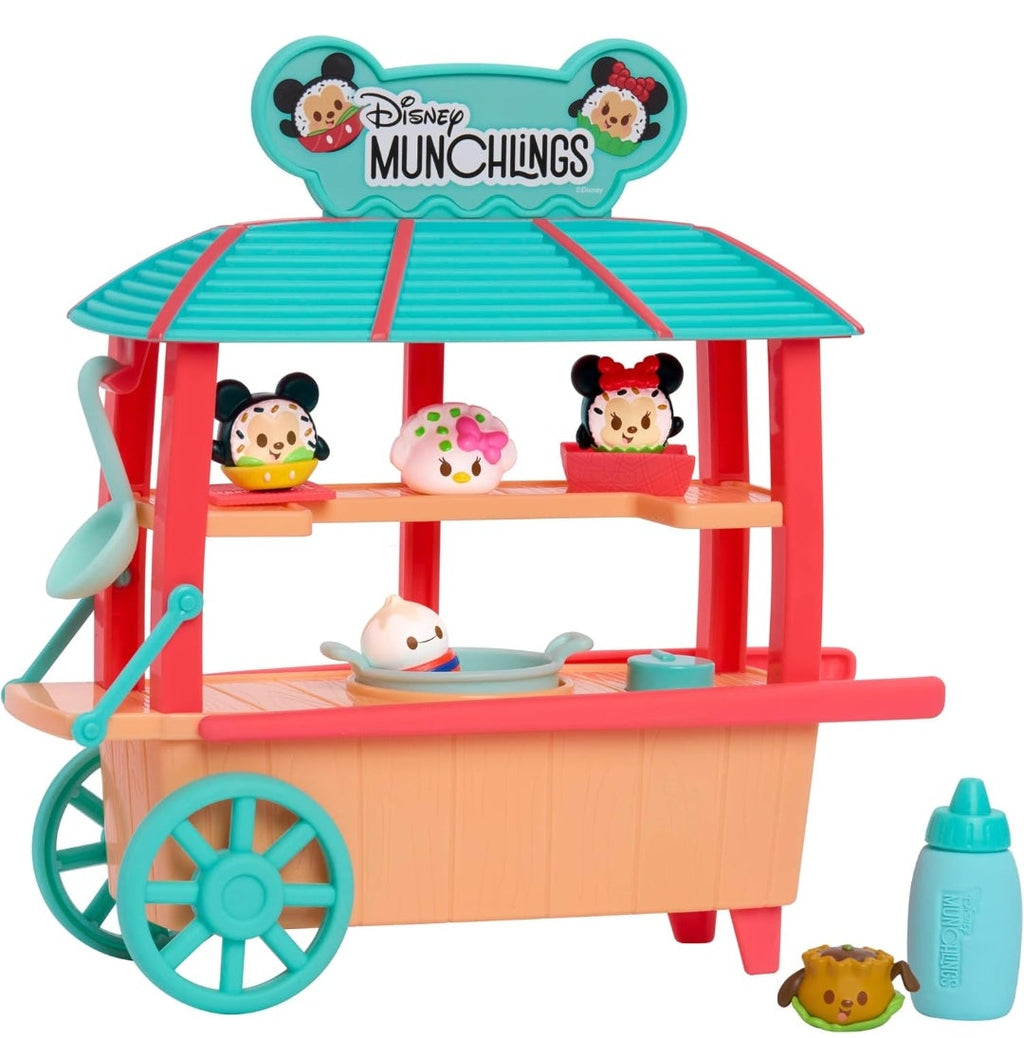 Disney Munchlings Dumpling Cart, 11-Piece Color Change Figure Playset, 1-inch Collectible Scented Figurines, Amazon Exclusive, Toy for Fans, Teens, Adults, Kids, Ages 3 and Up