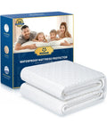 100% Waterproof Queen Mattress Protector Breathable Cooling 3D Air Fabric Mattress Cover Smooth Soft Hypoallergenic Noiseless Bed Cover Machine Washable Vinyl Free, 8-21'' Deep Pocket
