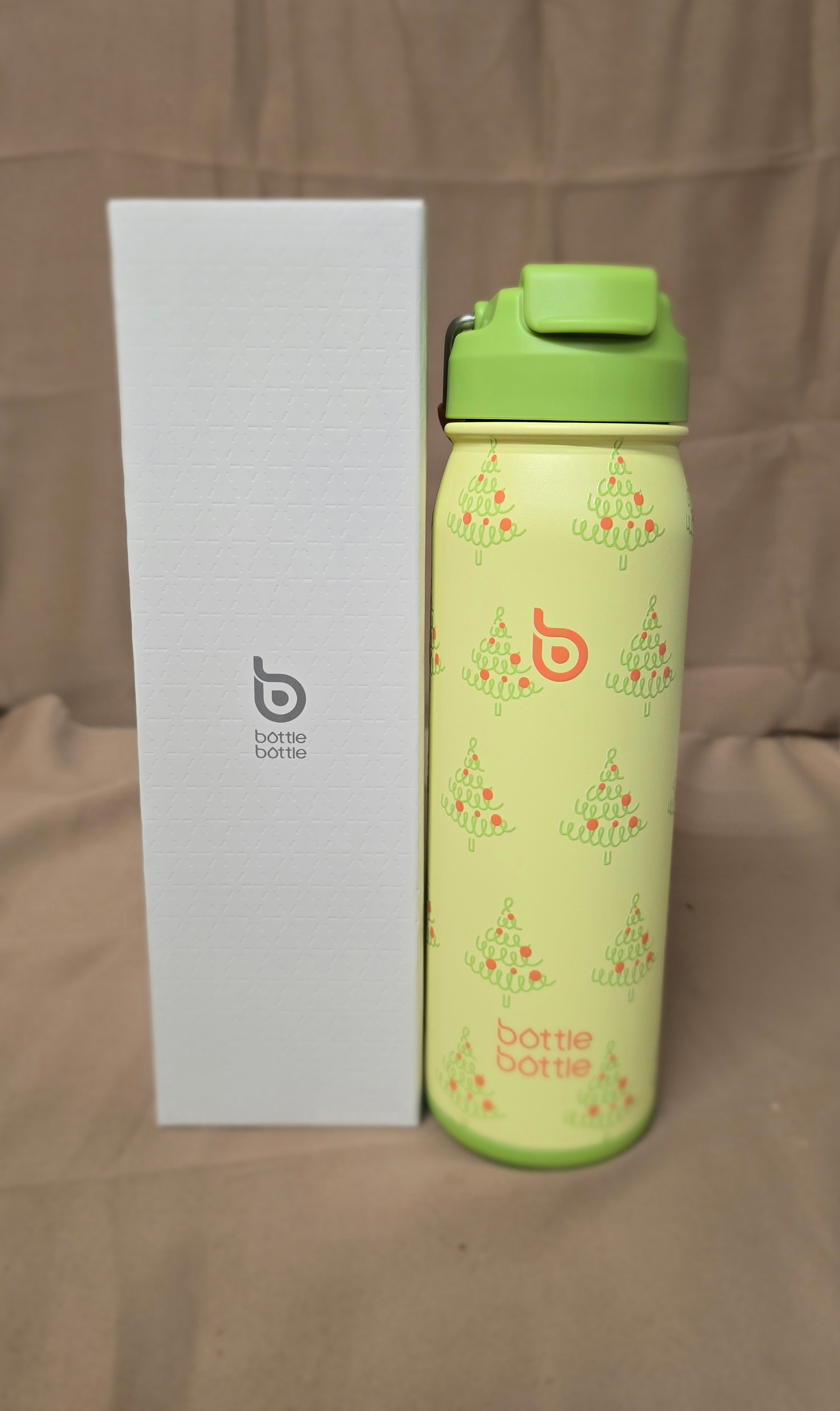 BOTTLE BOTTLE 32oz Insulated Water Bottle Stainless Steel Sport Water Bottle with Straw Dual-use Lid Design for Gym with Pill Box