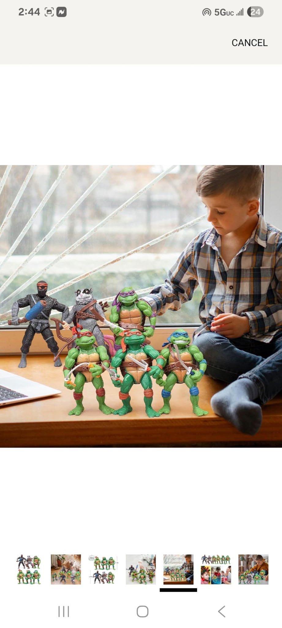 4.7" Turtles Action Figures 6PCS Figure Bundle Toys Collection Birthday for Kids