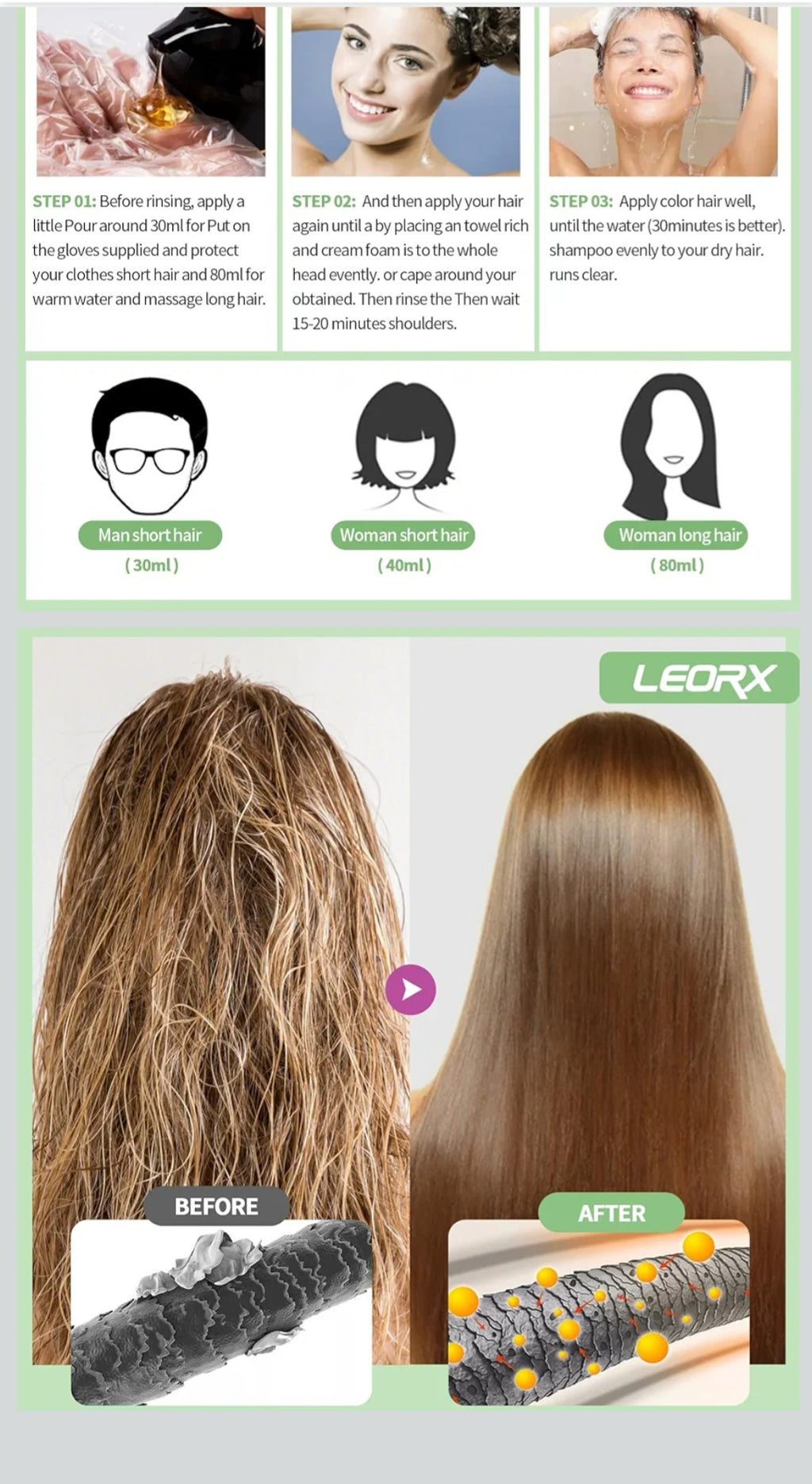 3 in 1 hair dye shampoo