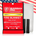 Emergency Fire Blanket for Home and Kitchen - 47"x47" - Must Have Fire Protection - Fire Suppression Fiberglass Fire Blankets for House Camping Car Office Emergency Survival Safety (2 Pack)