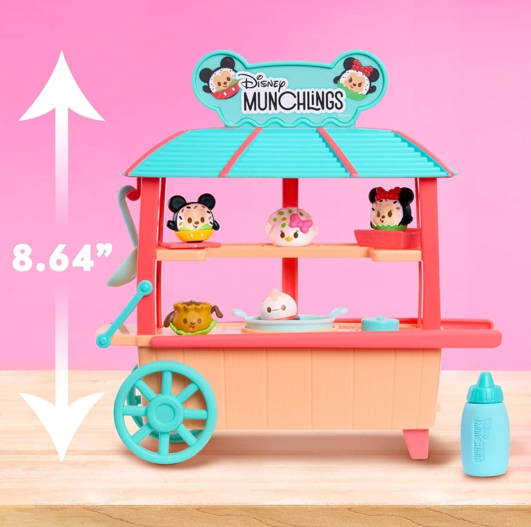 Disney Munchlings Dumpling Cart, 11-Piece Color Change Figure Playset, 1-inch Collectible Scented Figurines, Amazon Exclusive, Toy for Fans, Teens, Adults, Kids, Ages 3 and Up
